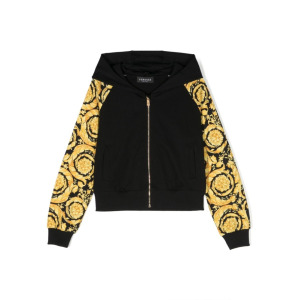 Versace Kids куртка с принтом Barocco, черный