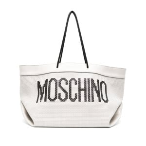 Moschino плетеная сумка на плечо, белый