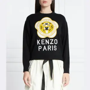 Шерстяной свитер обычного кроя Kenzo, черный