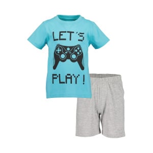 Пижама BLUE SEVEN Pajamas, цвет Cyan blue/mottled grey