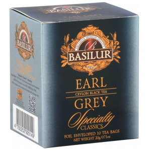 BASILUR Earl Grey- Черный цейлонский чай с маслом бергамота, в пакетике, 10х2 г, 3 шт. sarcia.eu