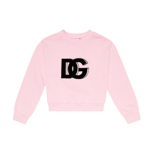 Толстовка из хлопка с логотипом Dolce&Gabbana, розовый