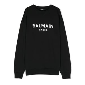 Balmain Kids толстовка с логотипом, черный