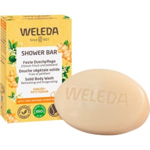 Твердый гель для душа Ginger Petitgrain 75G, Weleda