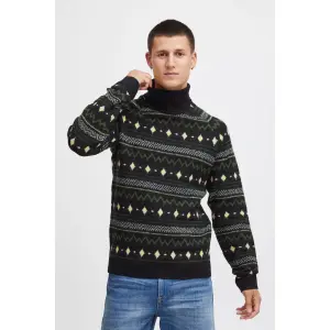 Свитер с высоким воротником из смесового материала "BLEND BHPullover", черный