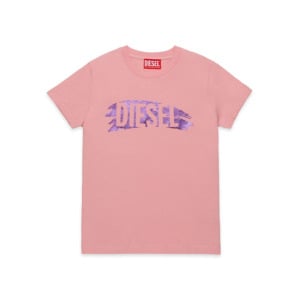 Diesel Kids футболка с логотипом, розовый