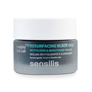 Скраб для лица Resurfacing black peel peeling revitalizante Sensilis, 50 г