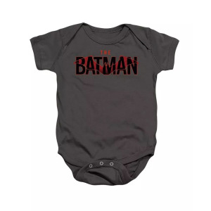 Baby Girls Логотип The Baby с красным комбинезоном в виде летучей мыши Batman, серый