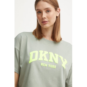 Хлопковая футболка Dkny, зеленый