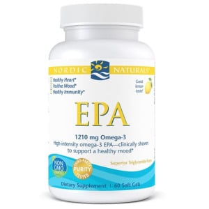 Nordic Naturals, EPA 1210 мг Омега-3 60 мягких капсул, со вкусом лимона