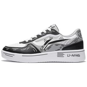 Кроссовки LINING Skateboarding Shoes Men Low-top Gray, черный