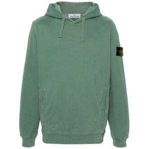 Stone Island худи с нашивкой Compass, зеленый