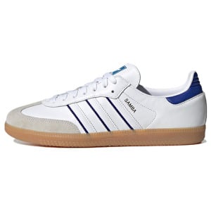 Кроссовки Adidas Originals Samba Leather, белый/синий