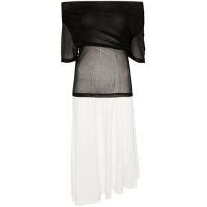 MM6 Maison Margiela layered midi design, черный