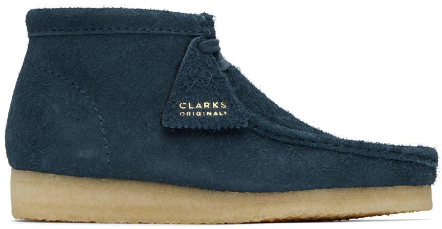 

Синие ботинки Clarks Originals Wallabee