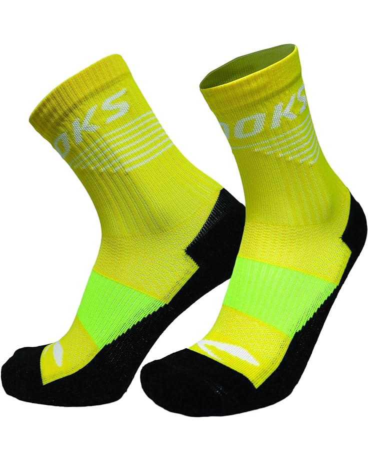 Носки Brooks High Point Crew Socks, цвет Carbon/Lemon Chrome