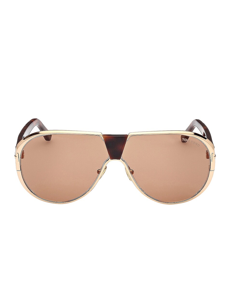

Солнцезащитные очки Tom Ford Vincenzo, цвет Shiny Deep Gold & Brown