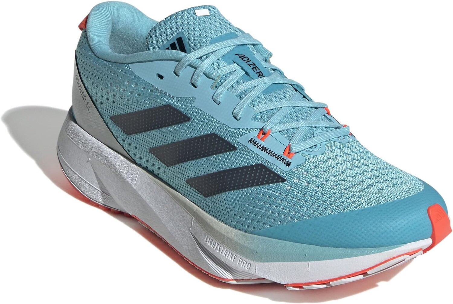 

Кроссовки Adizero Sl adidas, цвет Light Aqua/Carbon/Solar Red