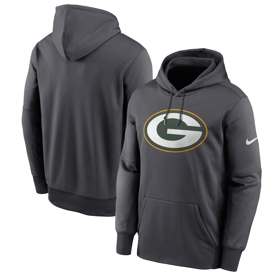 

Пуловер с капюшоном Nike Green Bay Packers, угольный
