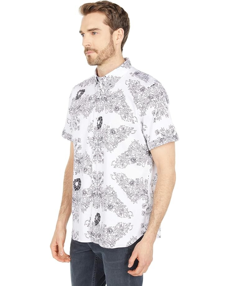 

Рубашка Robert Graham Stern Short Sleeve Woven Shirt, белый