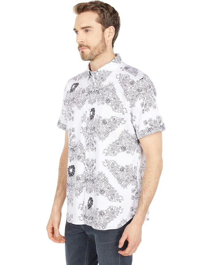 Рубашка Robert Graham Stern Short Sleeve Woven Shirt, белый