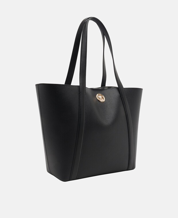 

Кожаная большая сумка-тоут Michael Michael Kors, черный
