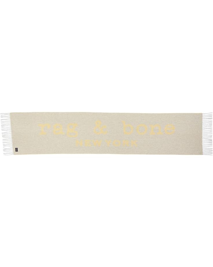

Шарф rag & bone Addison Skinny Recycled Wool, цвет Mid Grey/Yellow