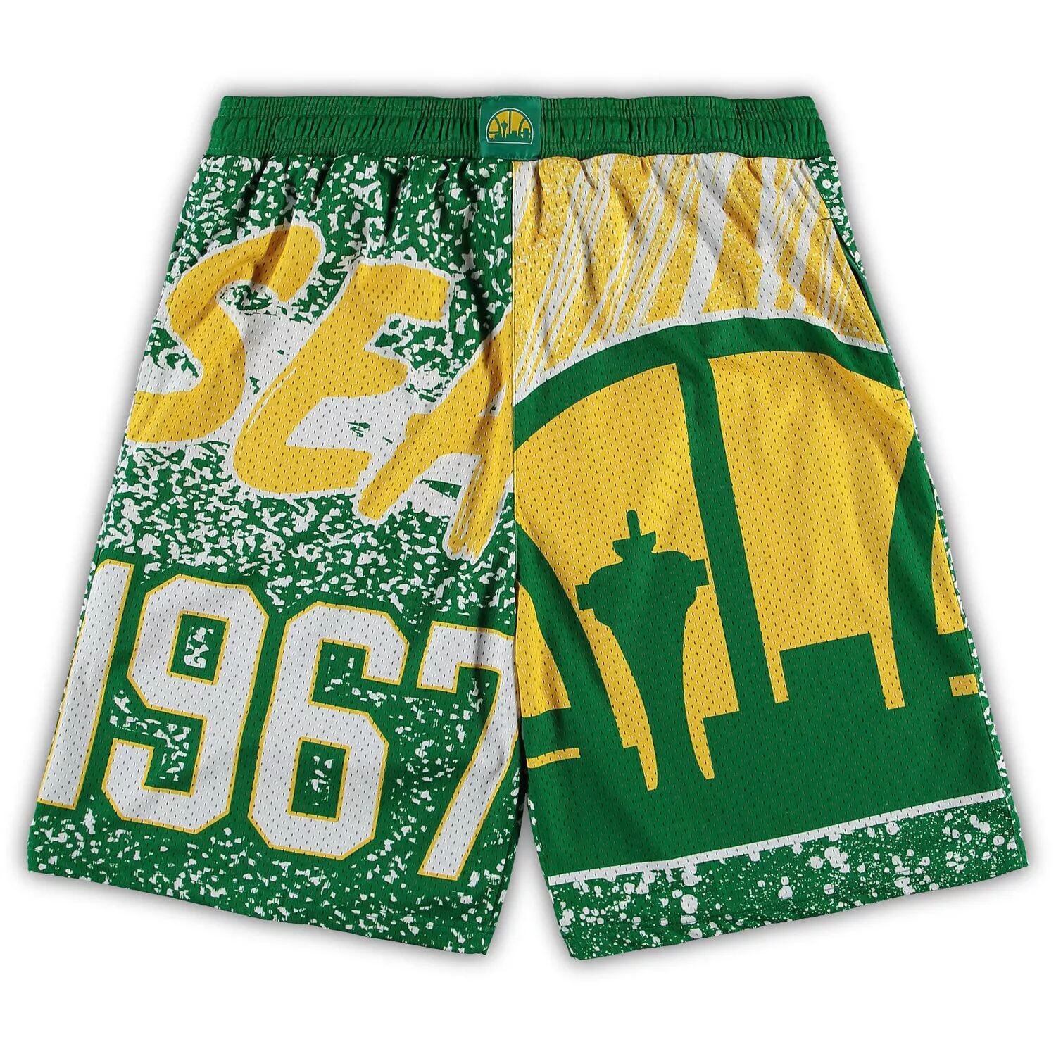 

Мужские шорты Mitchell & Ness Kelly Green Seattle SuperSonics Big & Tall Hardwood Classics Jumbotron