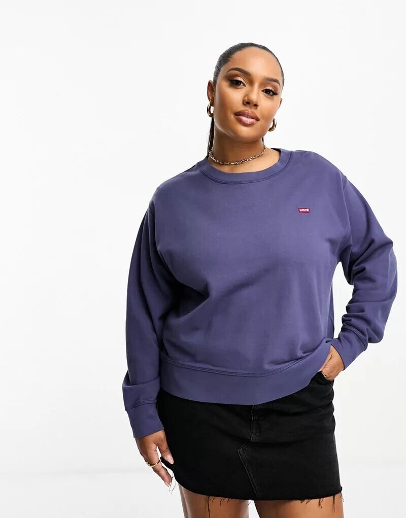 

Синяя толстовка Levi's Plus с маленьким логотипом