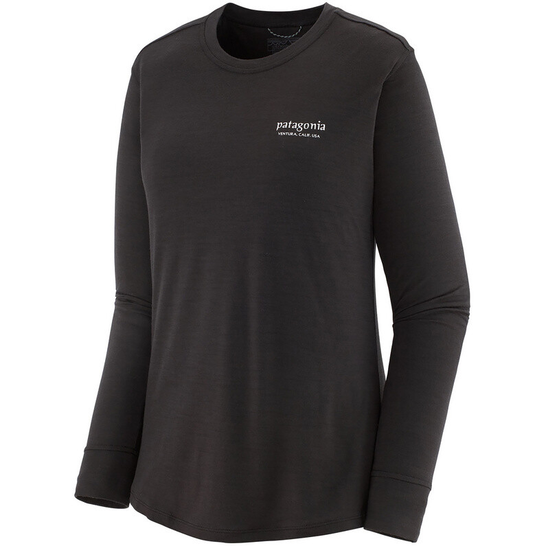 

Женская кепка Cool Merino с рисунком с длинным рукавом Patagonia, черный