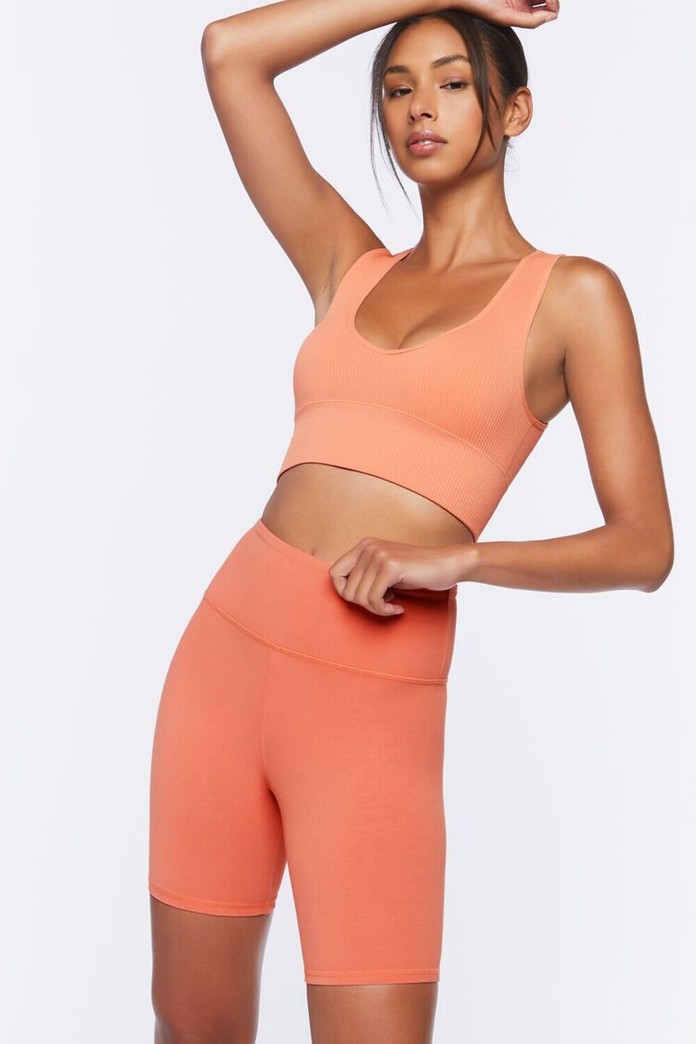 

Активные байкерские шорты Forever 21, розовый