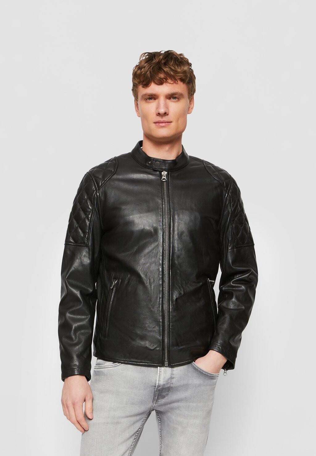 

Кожаная куртка Pepe Jeans, черный