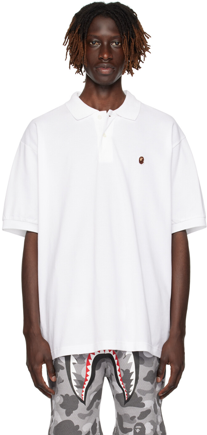 

Поло One Point BAPE White Ape Head