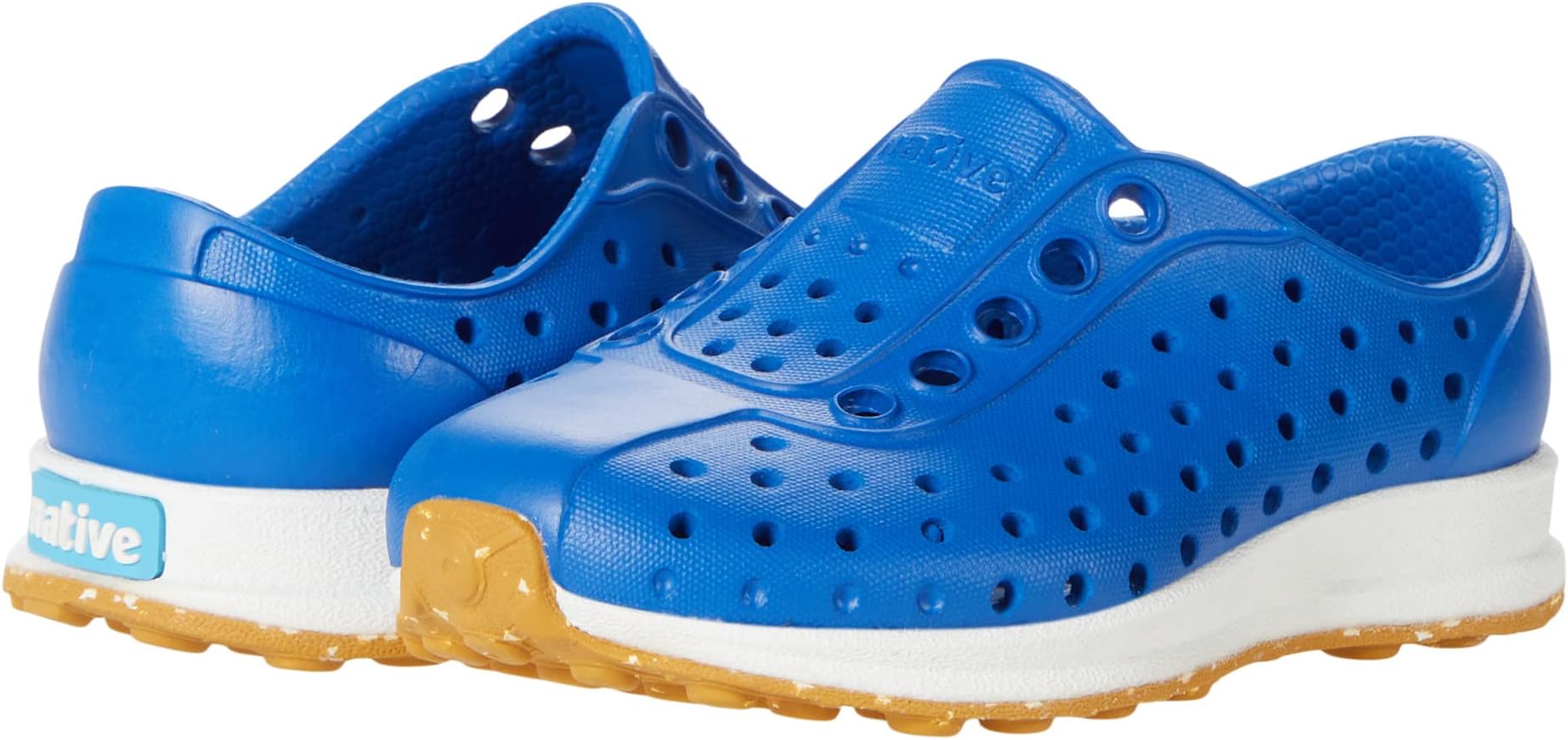 Кроссовки Robbie Native Shoes Kids, цвет Victoria Blue/Shell White/Mash Speckle Rubber
