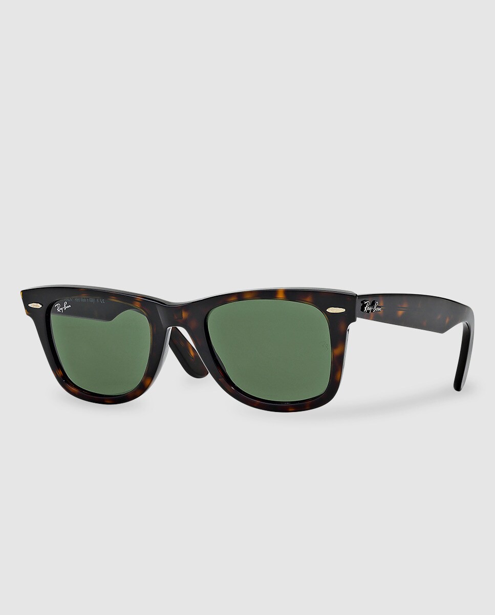 цена Зеленые солнцезащитные очки Wayfarer Ray-Ban, коричневый