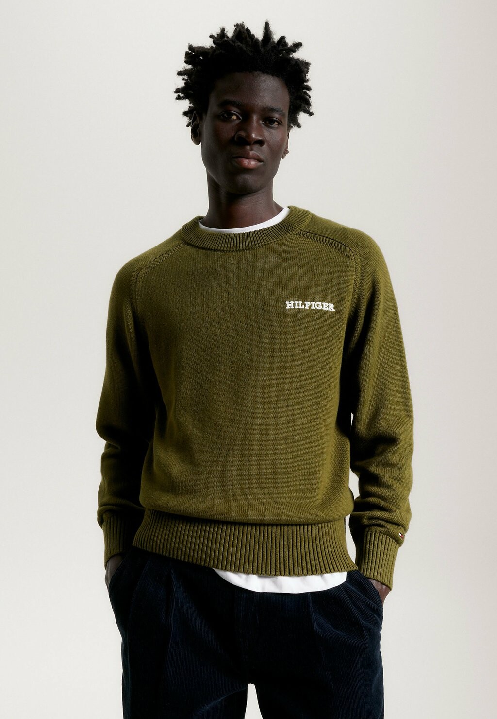 

Свитер MONOTYPE CREW NECK Tommy Hilfiger, паттинг-зеленый