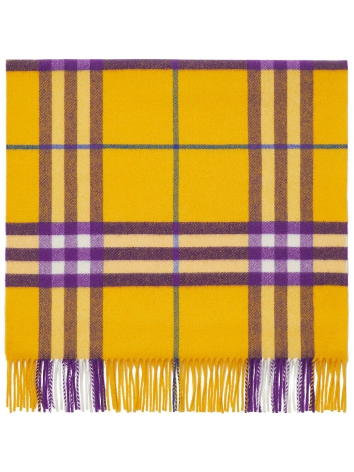 

Burberry кашемировый шарф в клетку, желтый