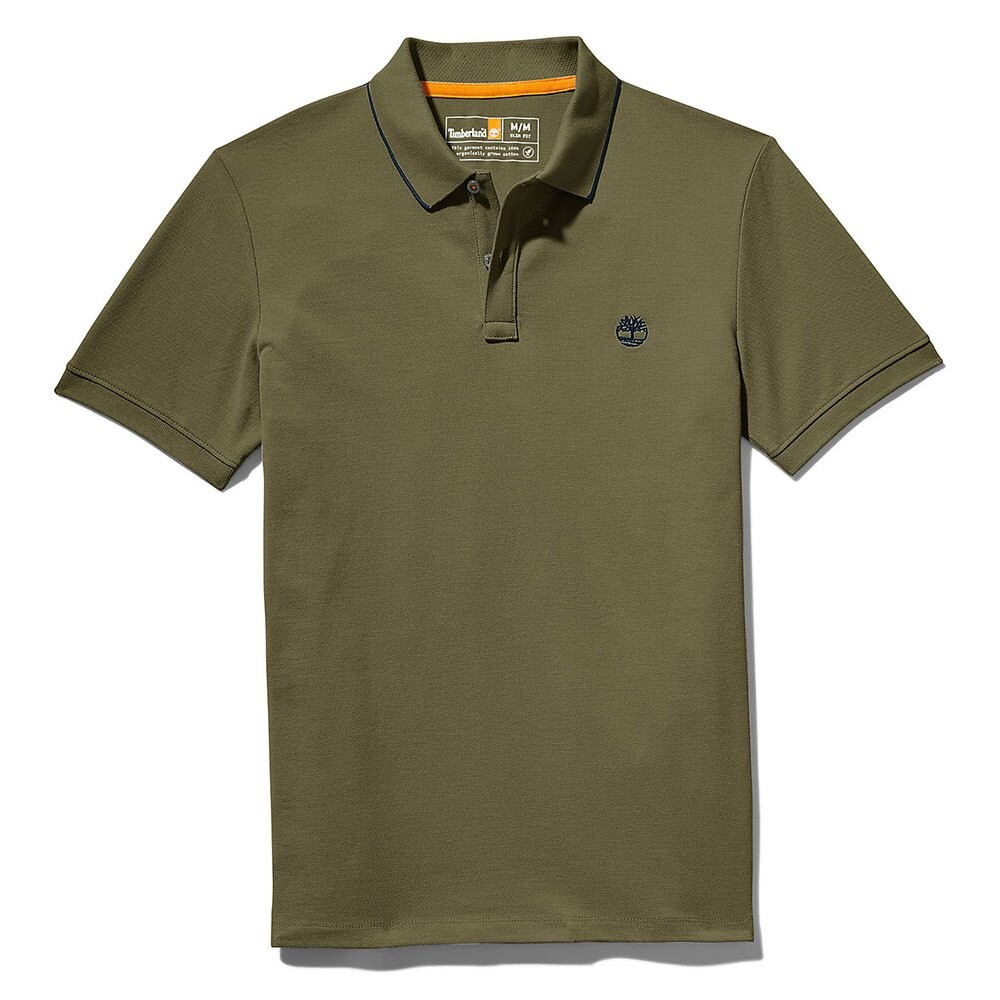 

Поло Timberland Millers River Collar Print, зеленый