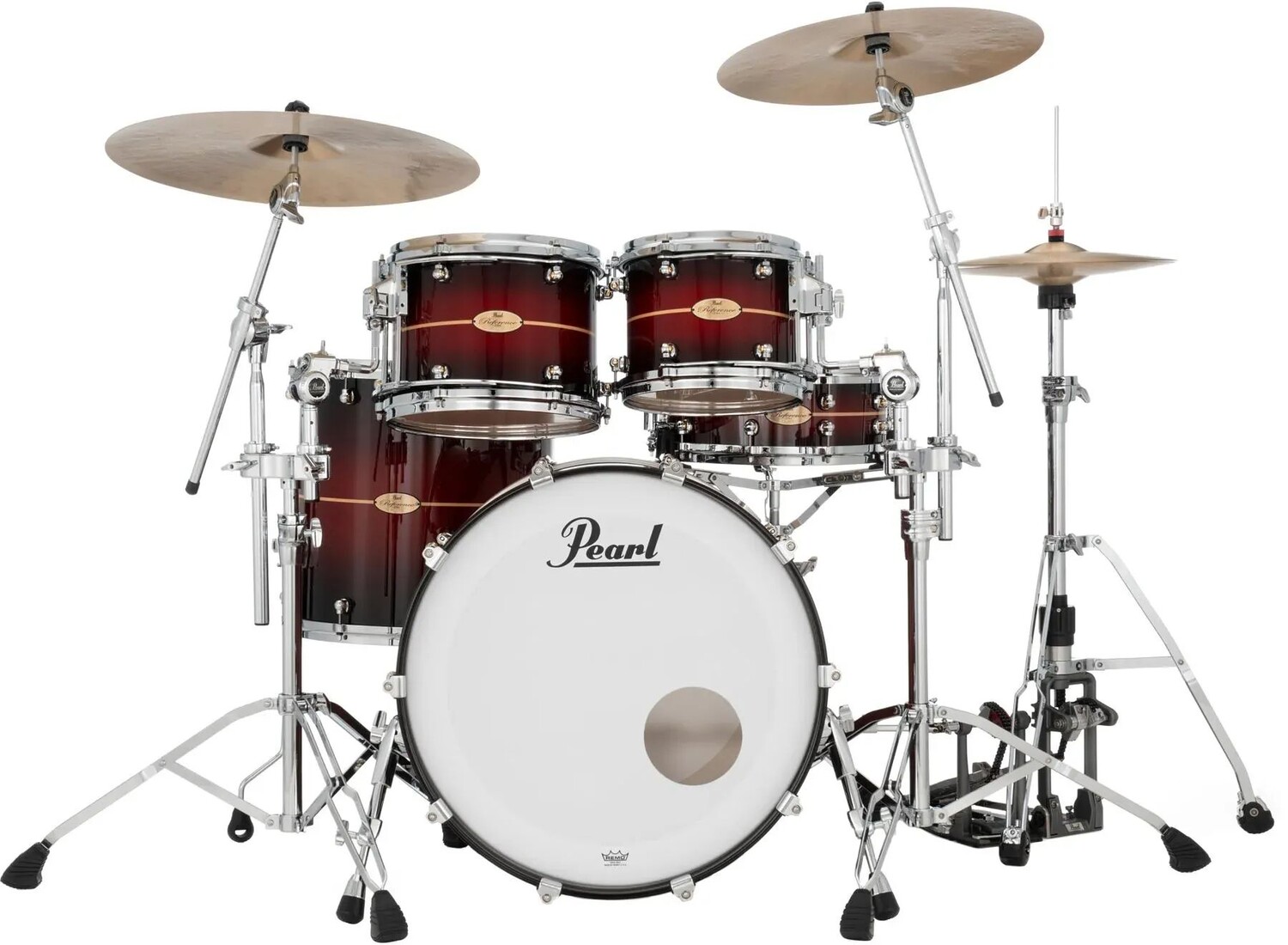 

Набор из 4 ракушек Pearl Reference One — Redburst с натуральными полосками