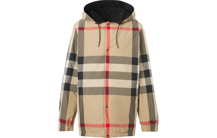 

Куртка мужская в клетку Burberry SS21 с капюшоном, бежевый