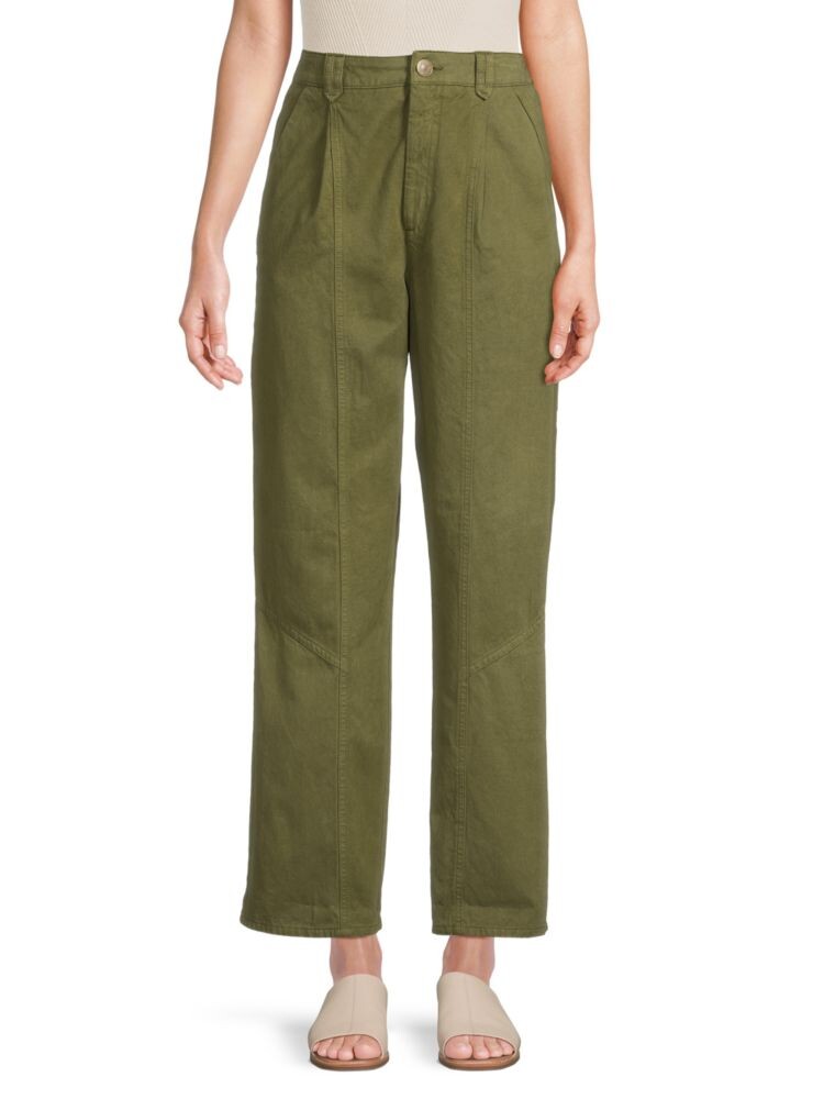 

Укороченные брюки Sahara в практичном стиле Sandro, цвет Olive Green