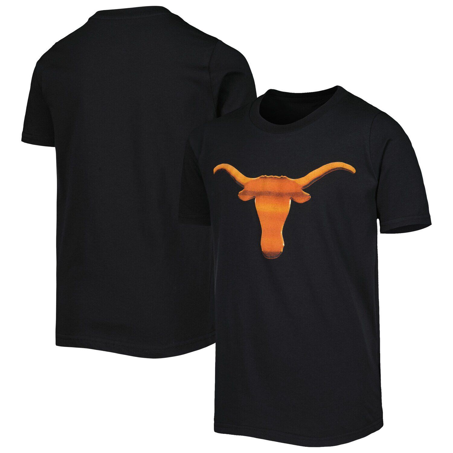 

Молодежная черная футболка с талисманом Texas Longhorns Midnight Outerstuff