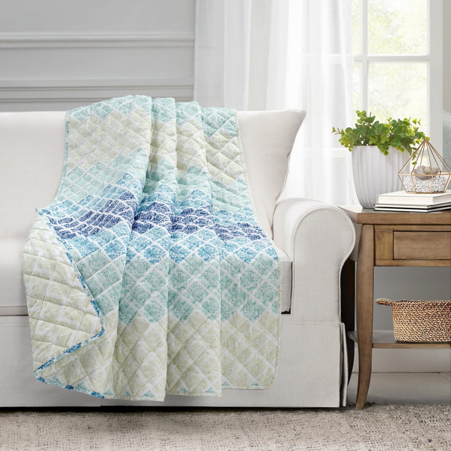 

Двусторонний плед Medallion Ombre Lush Decor, цвет Blue