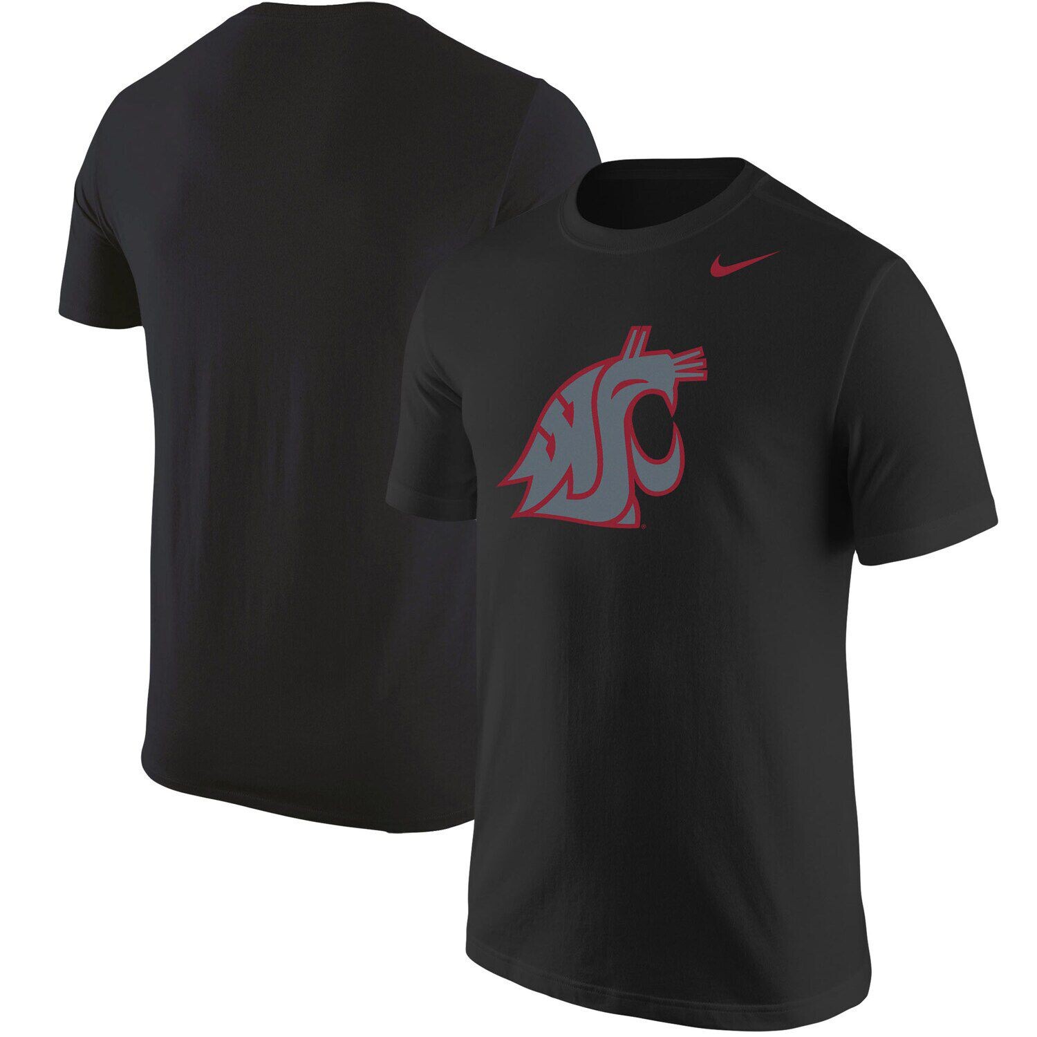

Мужская черная футболка с цветным логотипом Nike Washington State Cougars