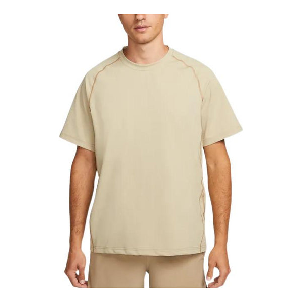 Футболка Men's Nike Solid Color Alphabet Printing Round Neck Pullover Short Sleeve Khaki T-Shirt, хаки