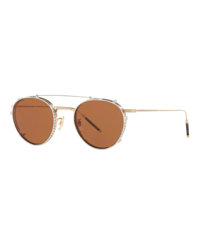 

Солнцезащитные очки клипсы матового хурмы Oliver Peoples, коричневый