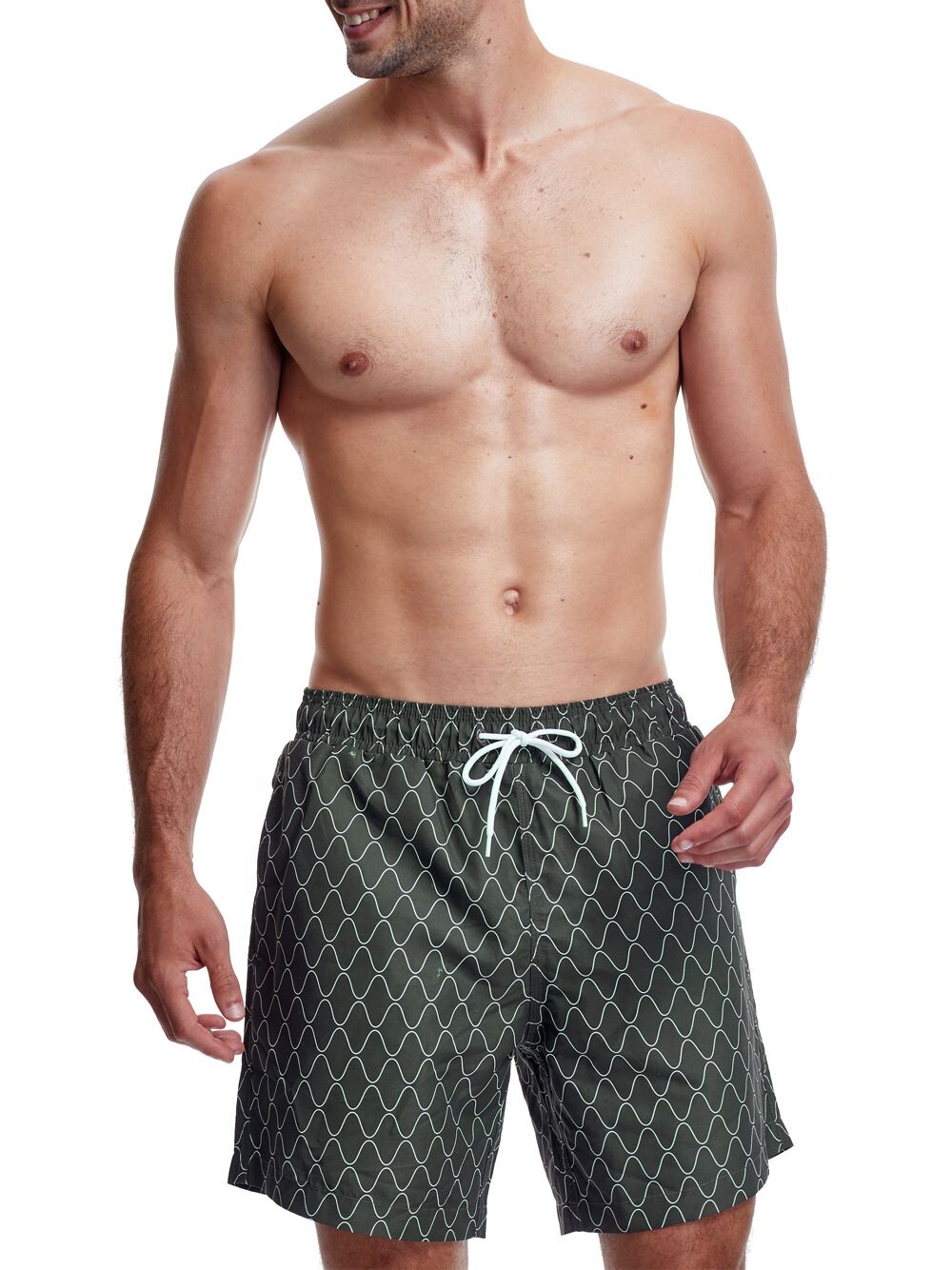 

Шорты для плавания с принтом на шнурке Gottex Swimwear, хаки