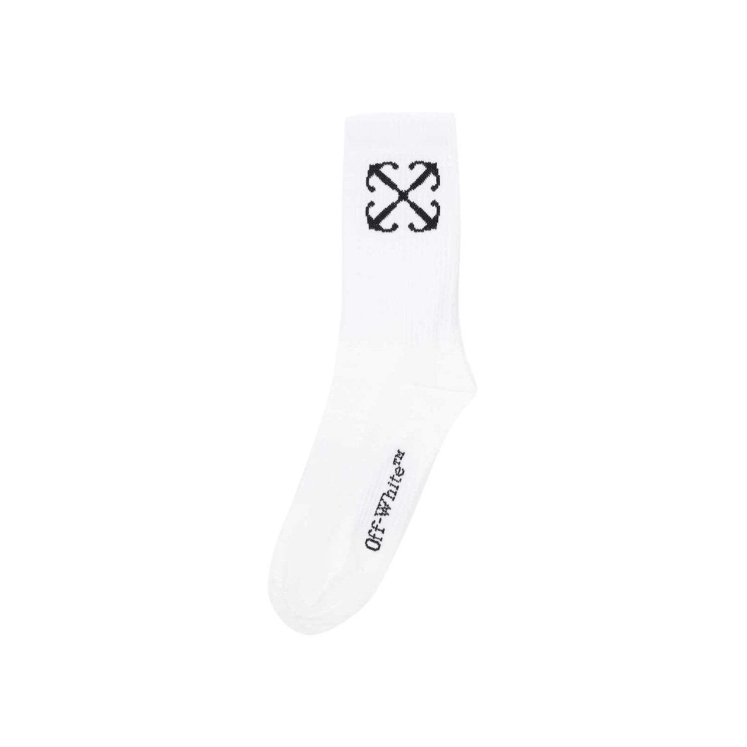 

Носки до середины икры Off-White Arrow, цвет слоновой кости/черный