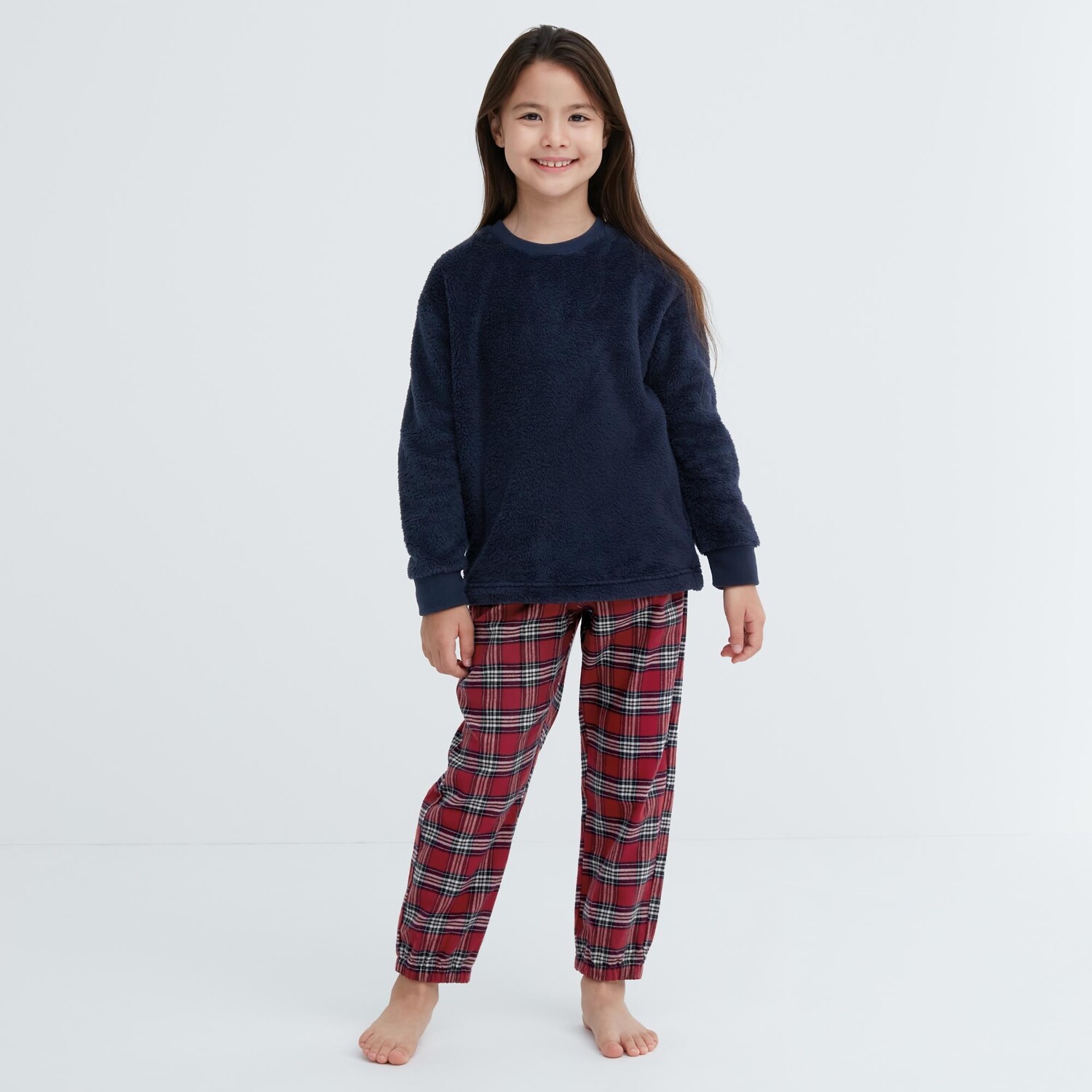 

Флис-фланелевой комплект (с длинным рукавом) UNIQLO, темно-синий