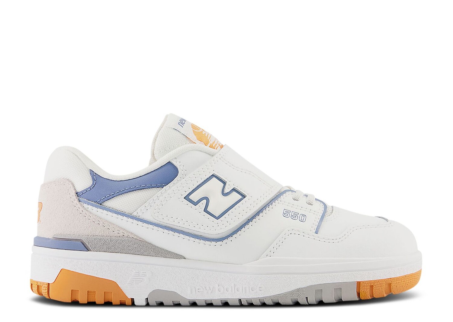 

Кроссовки New Balance 550 Bungee Lace Top Strap Little Kid 'White Mercury Blue', белый